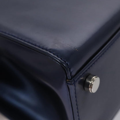 Salvatore Ferragamo Gancini handbag Patent leather, BLUE, PATENT_LEATHER, Handbag