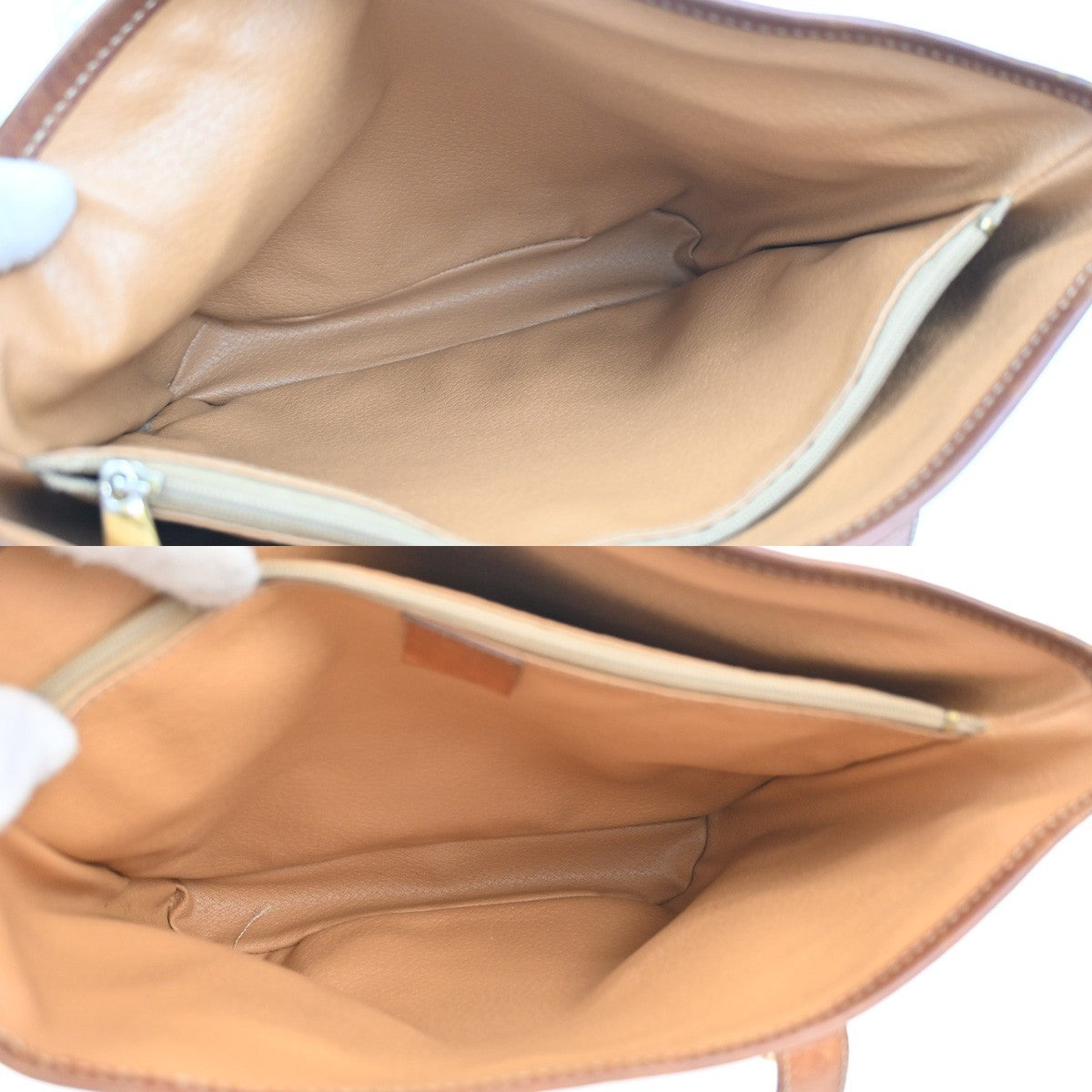 Celine Vintage Macadam Tote bag Canvas and Leather, BROWN, PVC, Tote bag