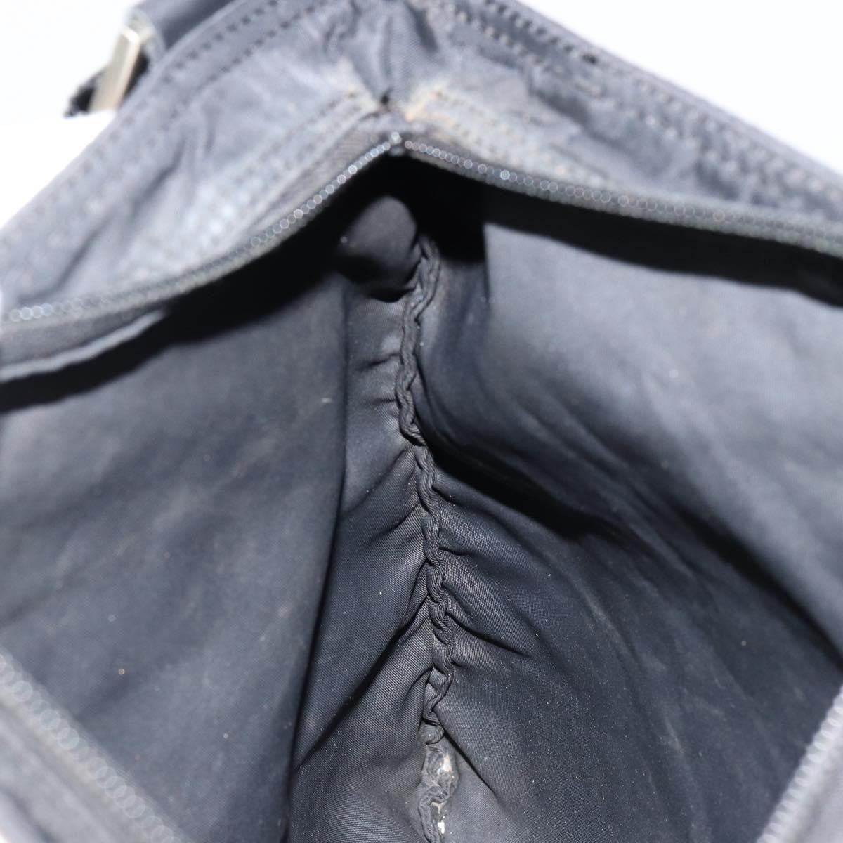 Prada Flat Messenger Bag Tessuto, BLACK, NYLON, Shoulder bag