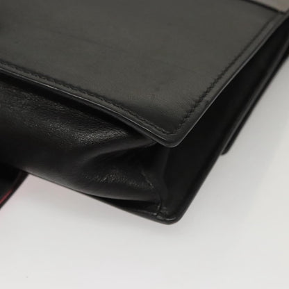 Prada Metal Ribbon Shoulder Bag City Calfskin, GRAY, LEATHER, Shoulder bag