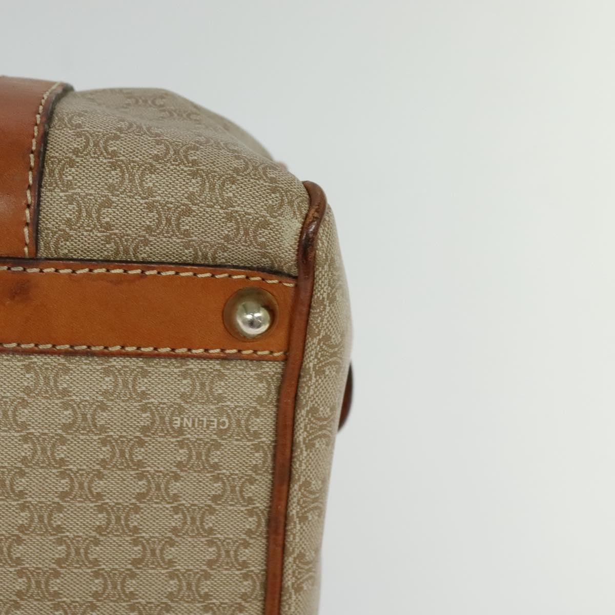 Celine Macadam Handbag Macadam with leather, BEIGE, CANVAS, Handbag