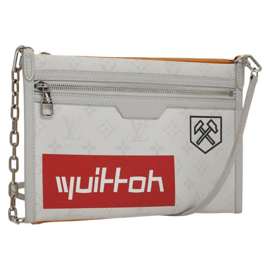 Louis Vuitton Double Flat Messenger Bag Limited Edition Logo Story Monogram Canvas and Denim, MULTICOLOUR, CANVAS, Shoulder bag
