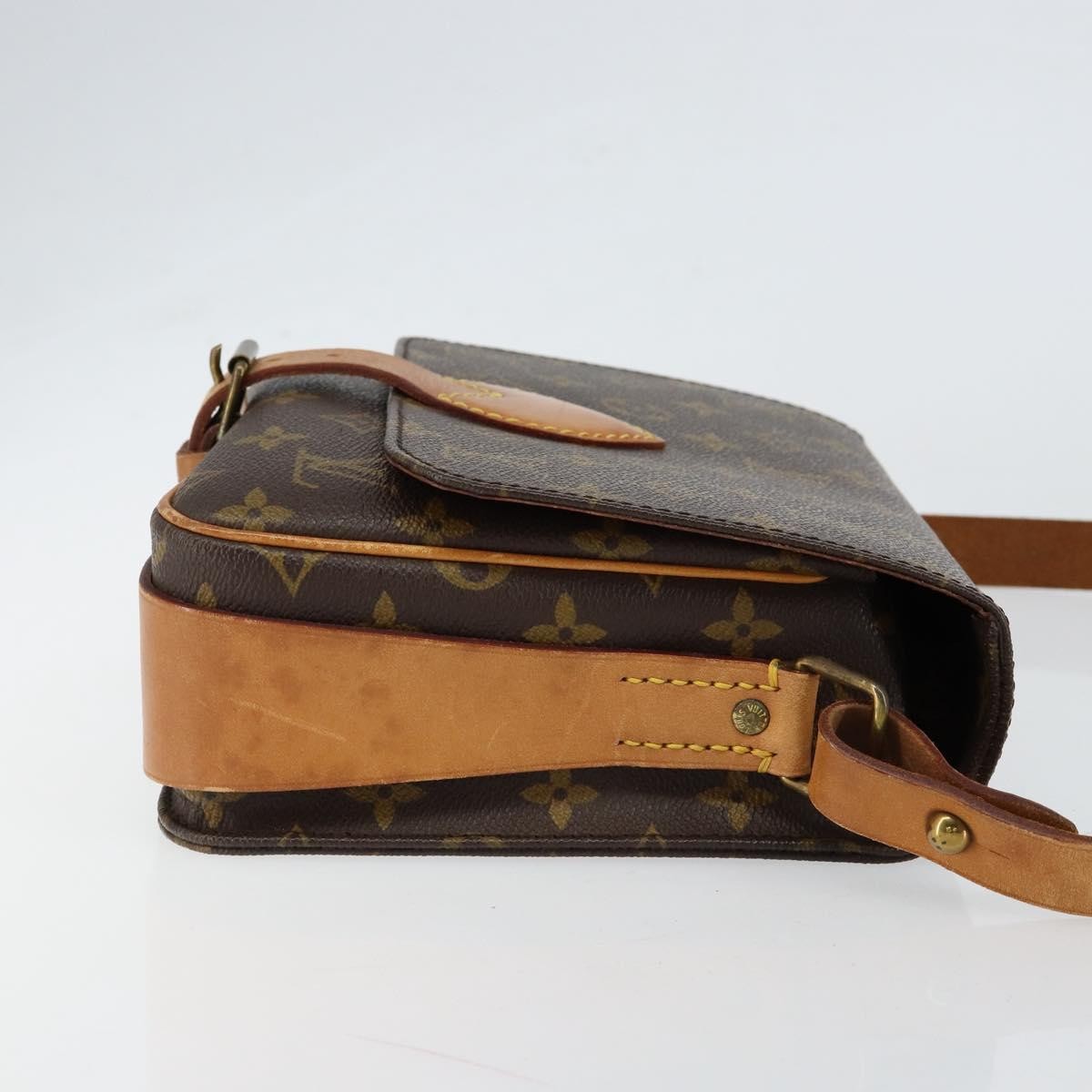 Louis Vuitton Cartouchiere Handbag Monogram Canvas, BROWN, CANVAS, Shoulder bag