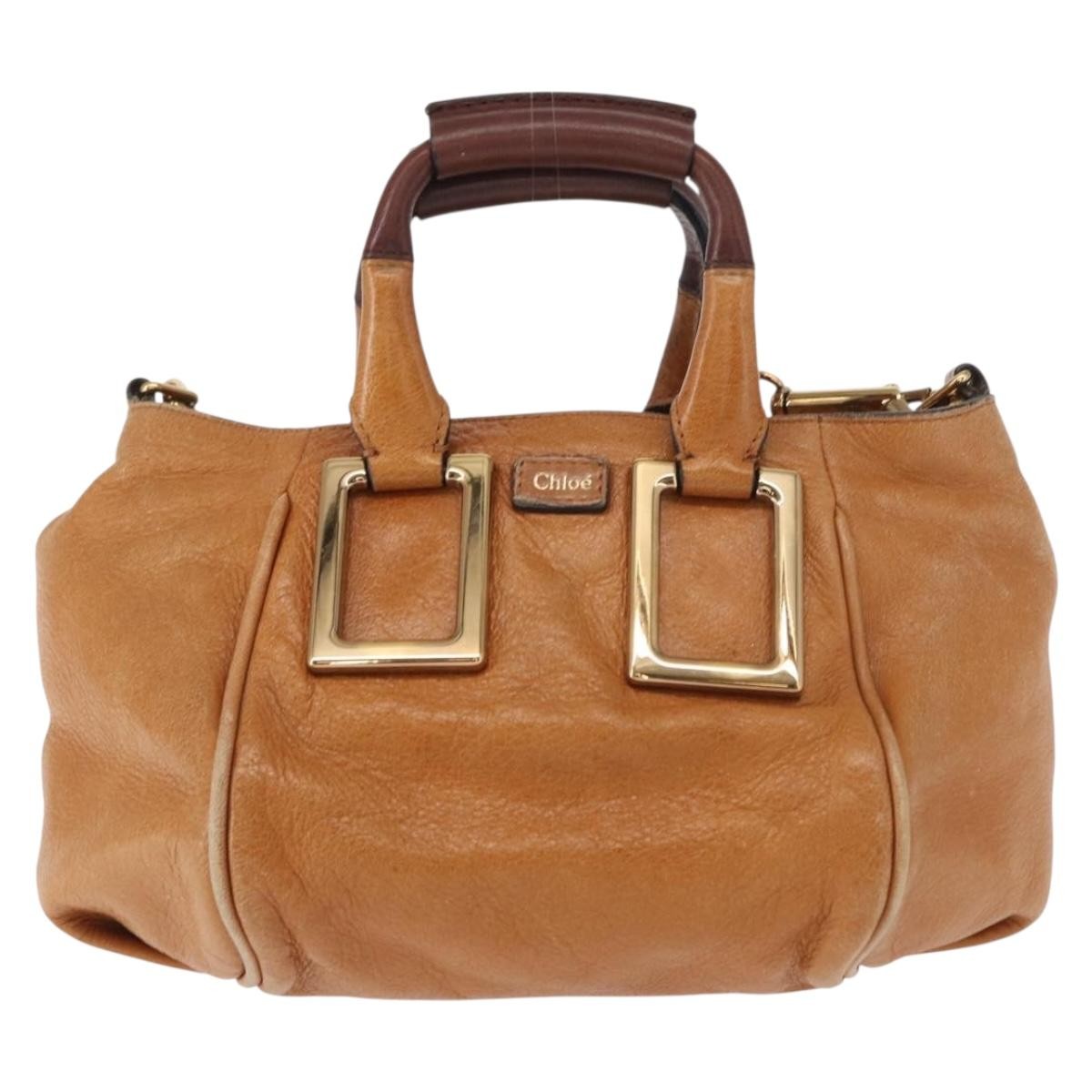 Chloe Ethel Handbag Leather, BROWN, LEATHER, Handbag