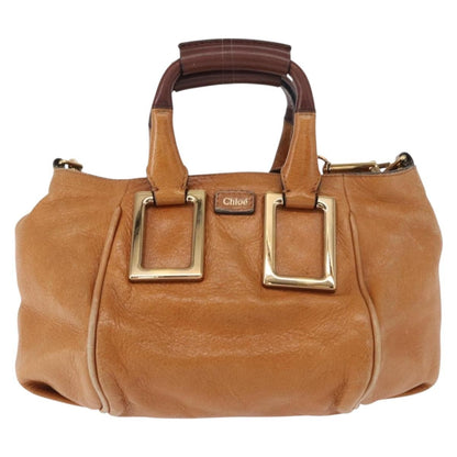 Chloe Ethel Handbag Leather, BROWN, LEATHER, Handbag