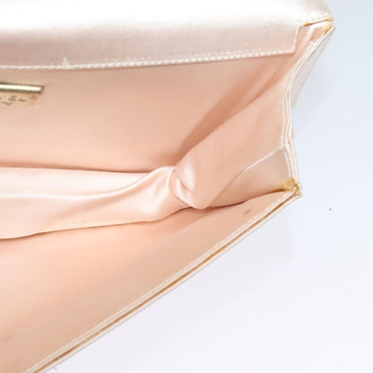 Chanel Camellia Diamante Convertible Clutch Crystal Embellished Satin, PINK, SATIN, Shoulder bag