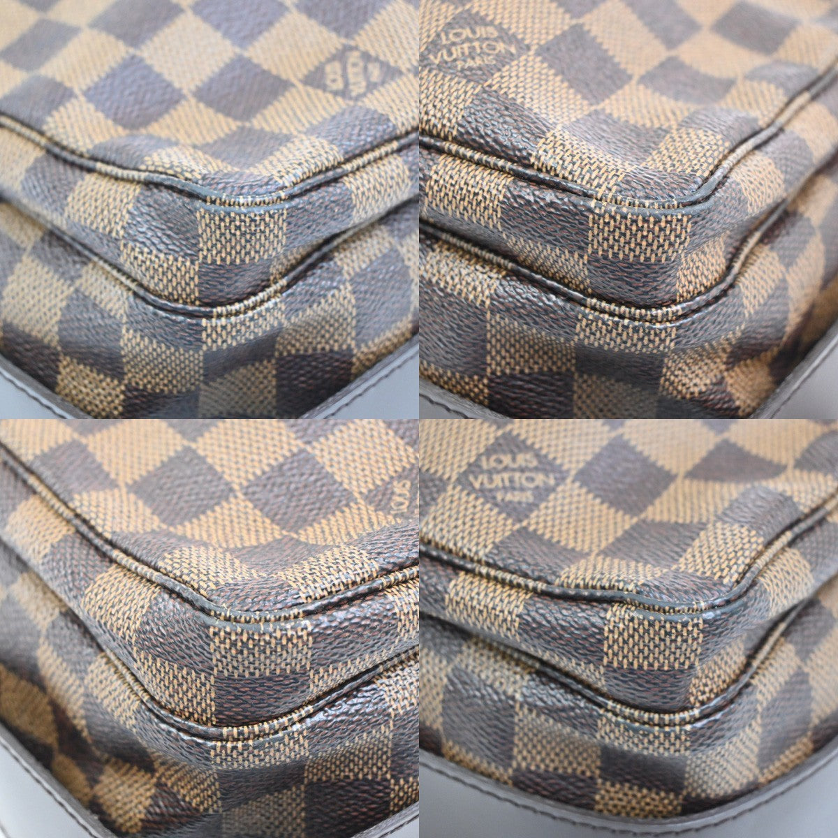 Louis Vuitton Naviglio Handbag Damier, Brown, Canvas, Shoulder Bag