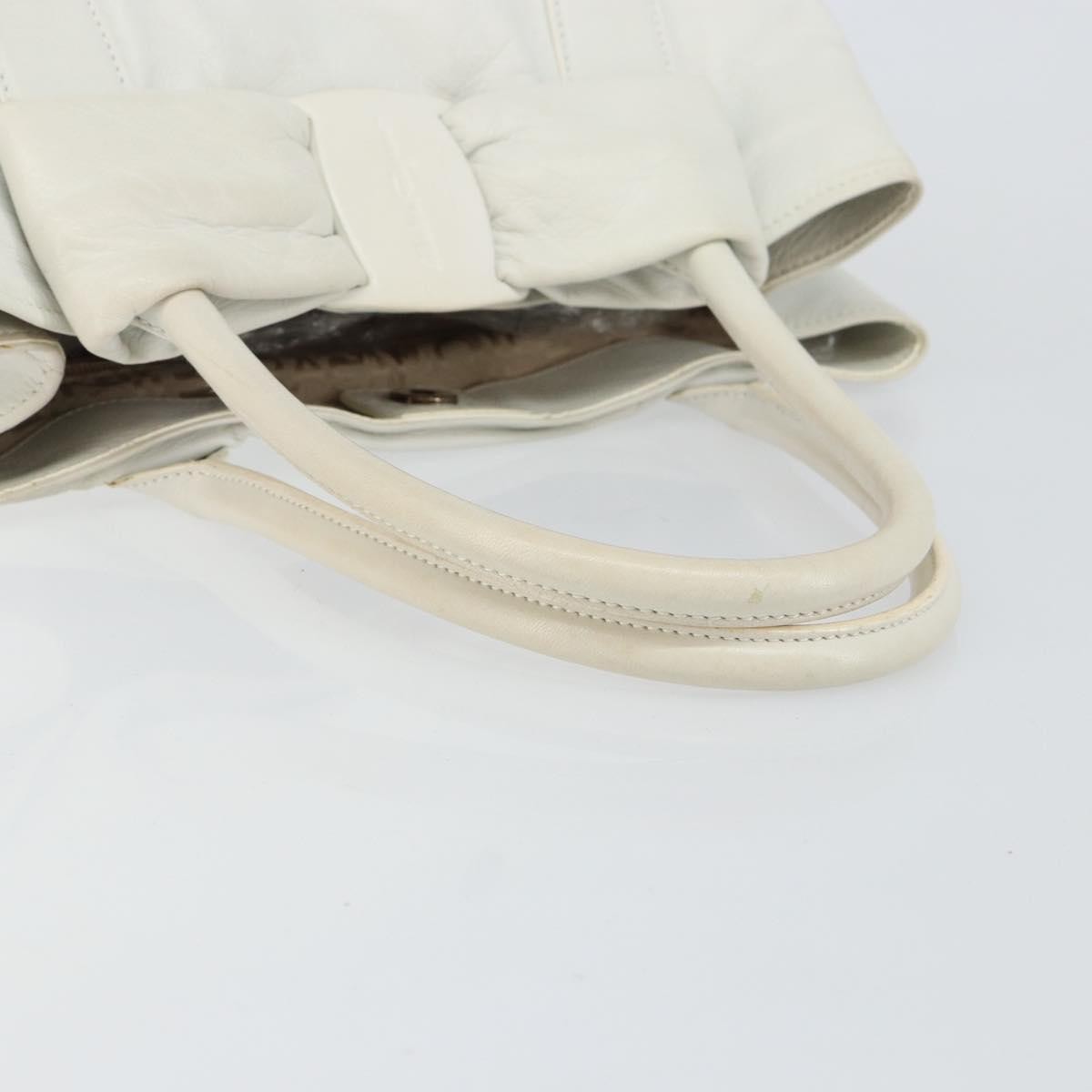 Salvatore Ferragamo Vala tote Leather, WHITE, LEATHER, Tote bag