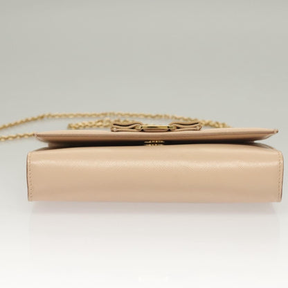 Salvatore Ferragamo Ginny Crossbody Bag Leather, BEIGE, LEATHER, Shoulder bag
