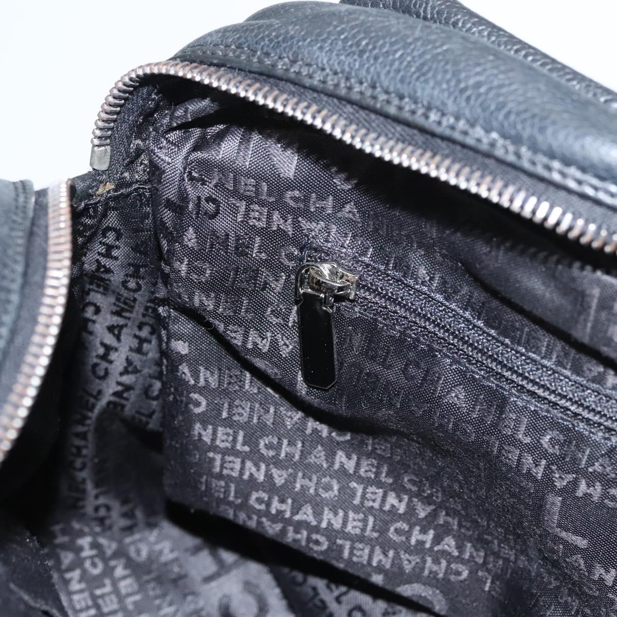 Chanel Chocolate Bar Shoulder Bag Calfskin, BLACK, LEATHER, Shoulder bag