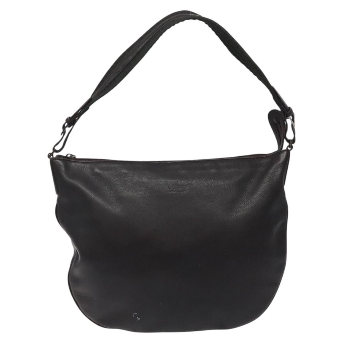 Gucci Vintage Shoulder Bag Leather, BROWN, LEATHER, Shoulder bag