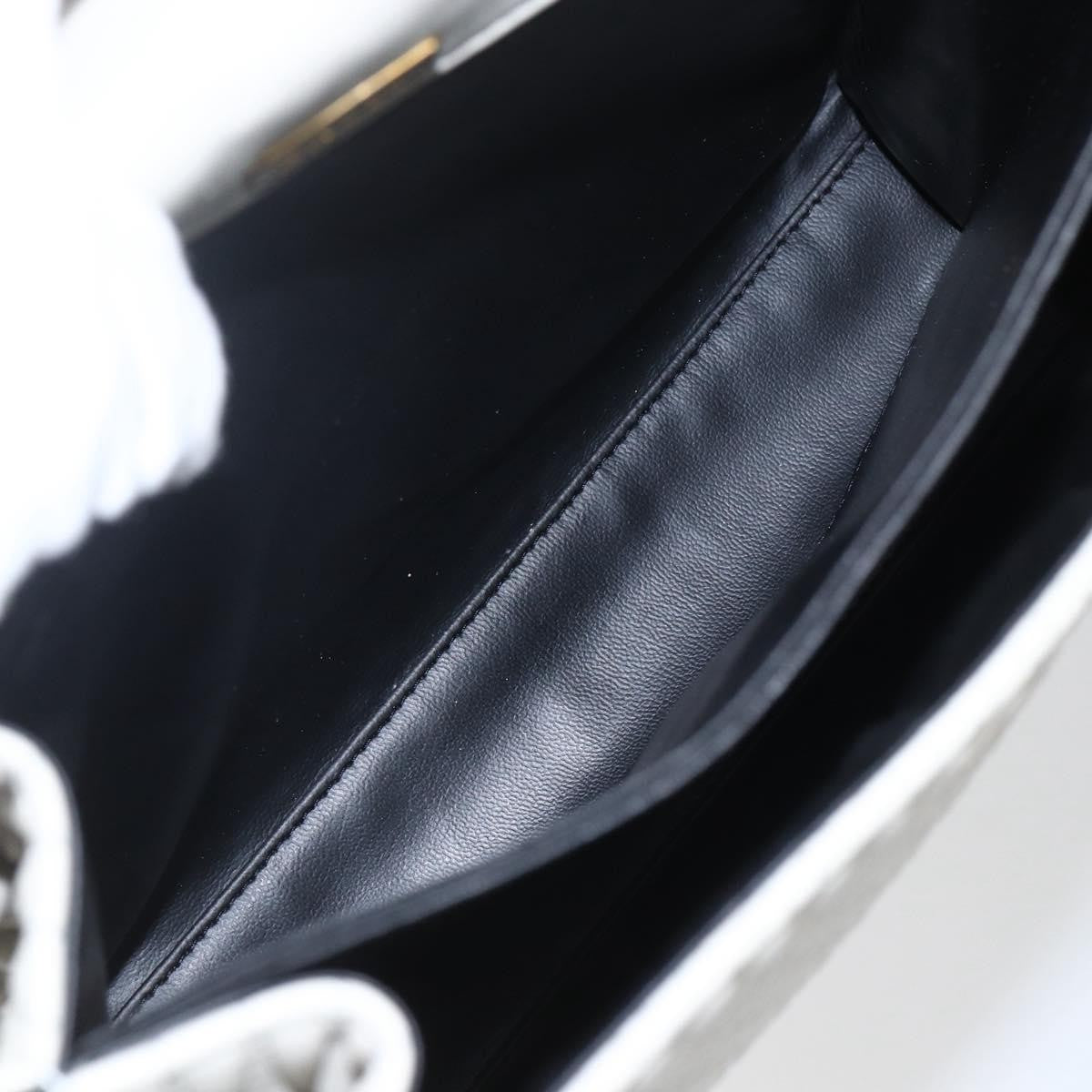 Bally Vintage Handbag Quilted Leather, WHITE, LEATHER, Handbag