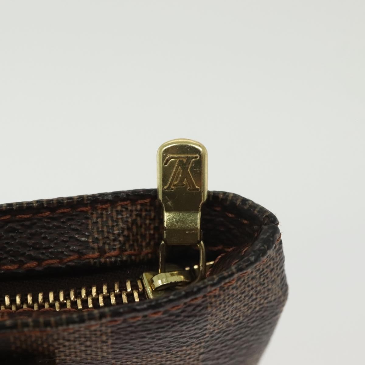 Louis Vuitton Manosque Pochette Damier, Brown, Canvas, Clutch
