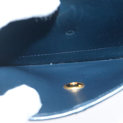 Christian Dior Vintage CD Chain Flap Shoulder Bag Leather, NAVY, LEATHER, Shoulder bag