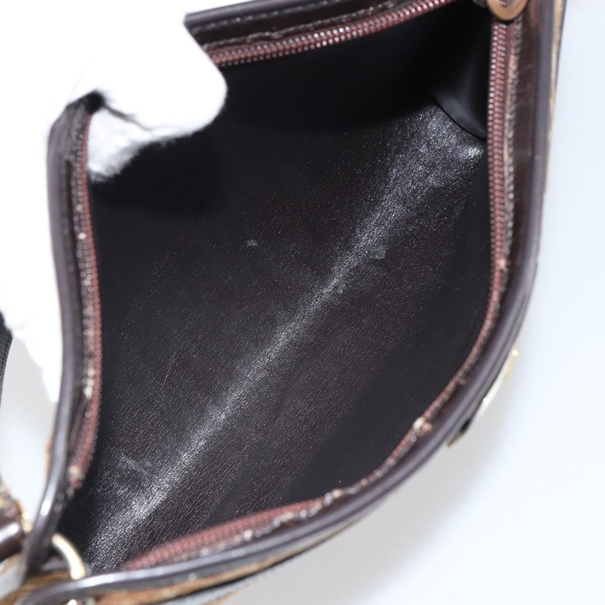 Christian Dior Vintage Trotter Shoulder Bag Canvas, BEIGE, CANVAS, Shoulder bag