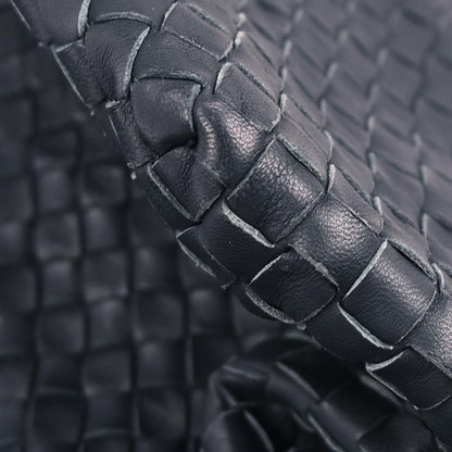 Bottega Veneta Zip Cube Messenger Intrecciato Nappa, NAVY, LEATHER, Shoulder bag