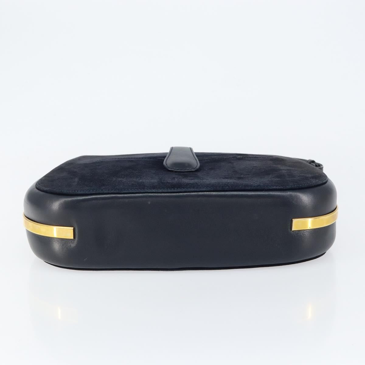 Gucci Vintage Handbag Suede, NAVY, SUEDE, Handbag