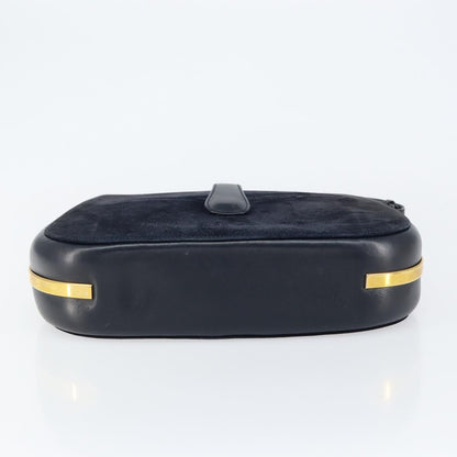 Gucci Vintage Handbag Suede, NAVY, SUEDE, Handbag