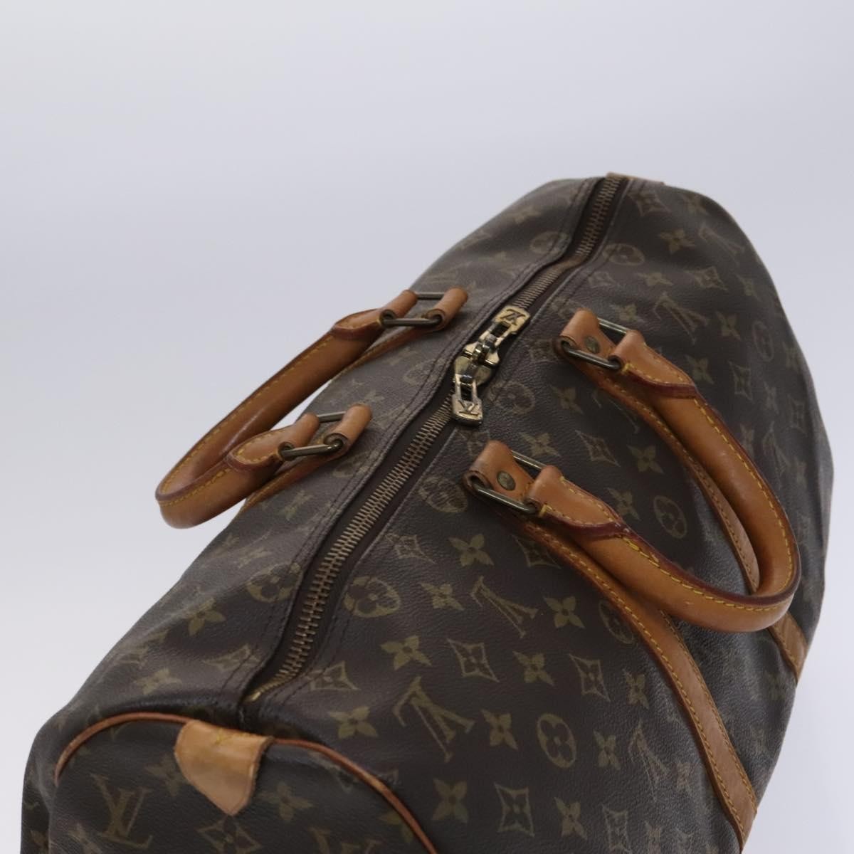 Louis Vuitton Keepall Bag Monogram Canvas, BROWN, CANVAS, Travel bag