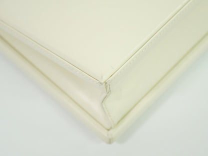 Loewe Anagram handbag Leather, WHITE, LEATHER, Handbag