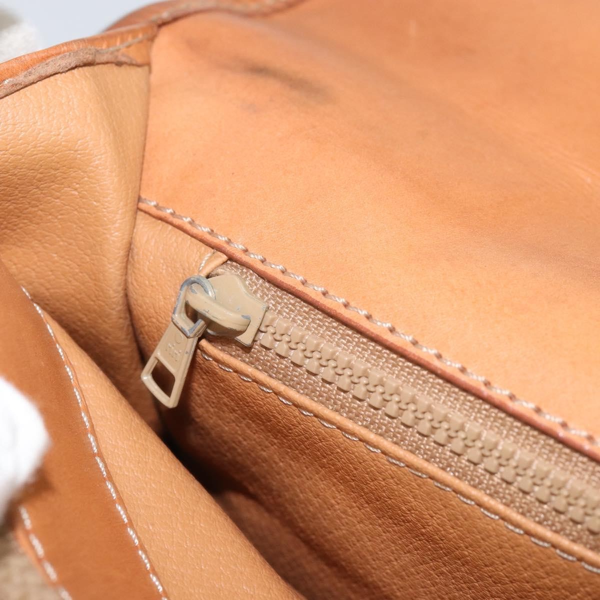 Celine Macadam Pochette Canvas and Leather, BROWN, CANVAS, Clutche & pouche