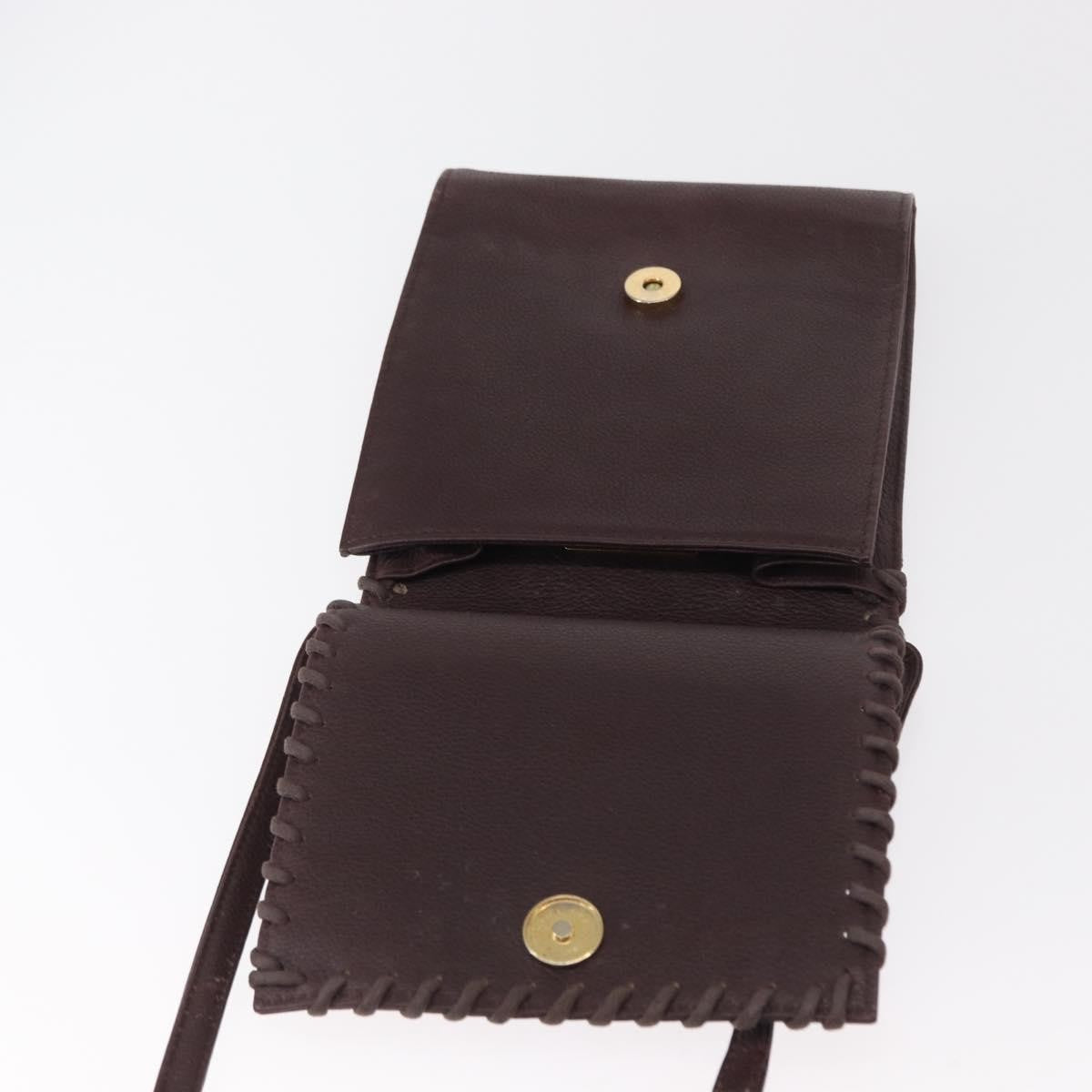 Saint Laurent Vintage Shoulder Bag Leather, PURPLE, LEATHER, Shoulder bag