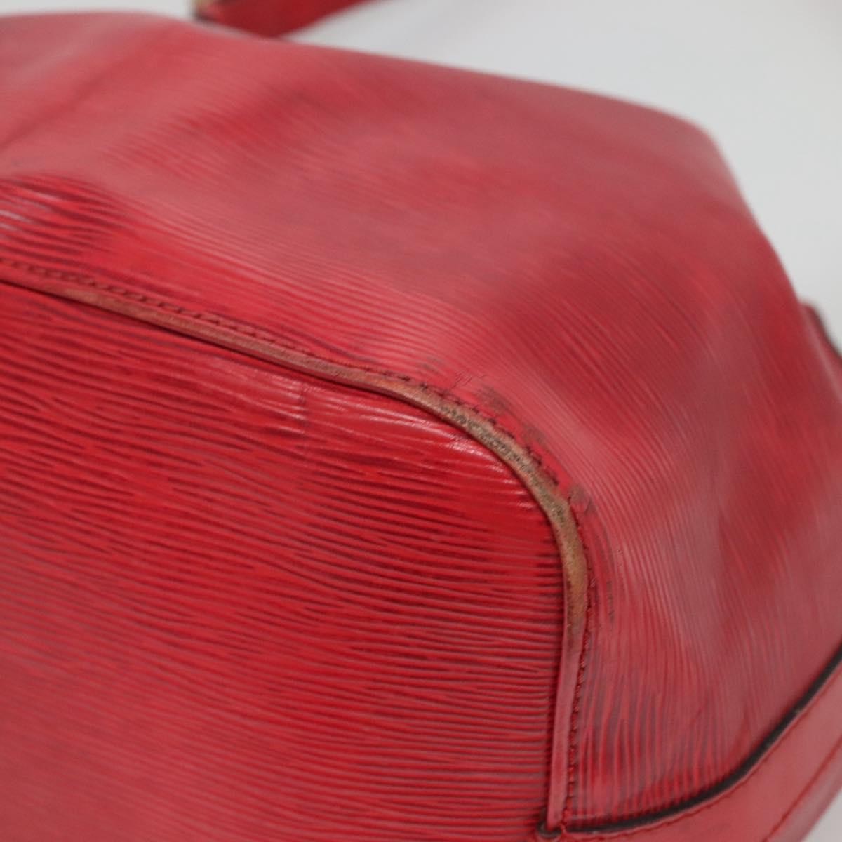 Louis Vuitton Petit Noe Handbag Epi Leather, RED, LEATHER, Handbag