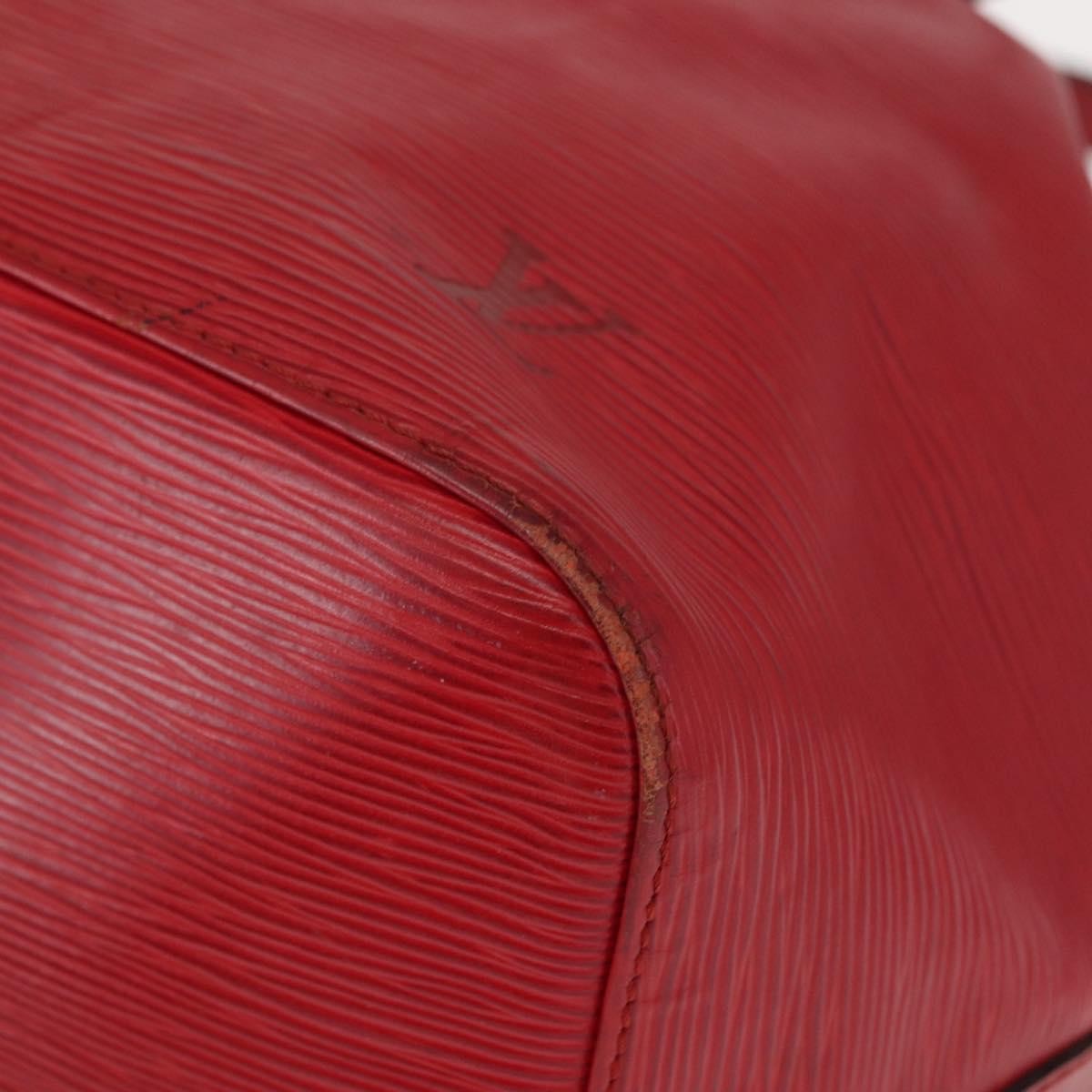 Louis Vuitton Petit Noe Handbag Epi Leather, RED, LEATHER, Shoulder bag