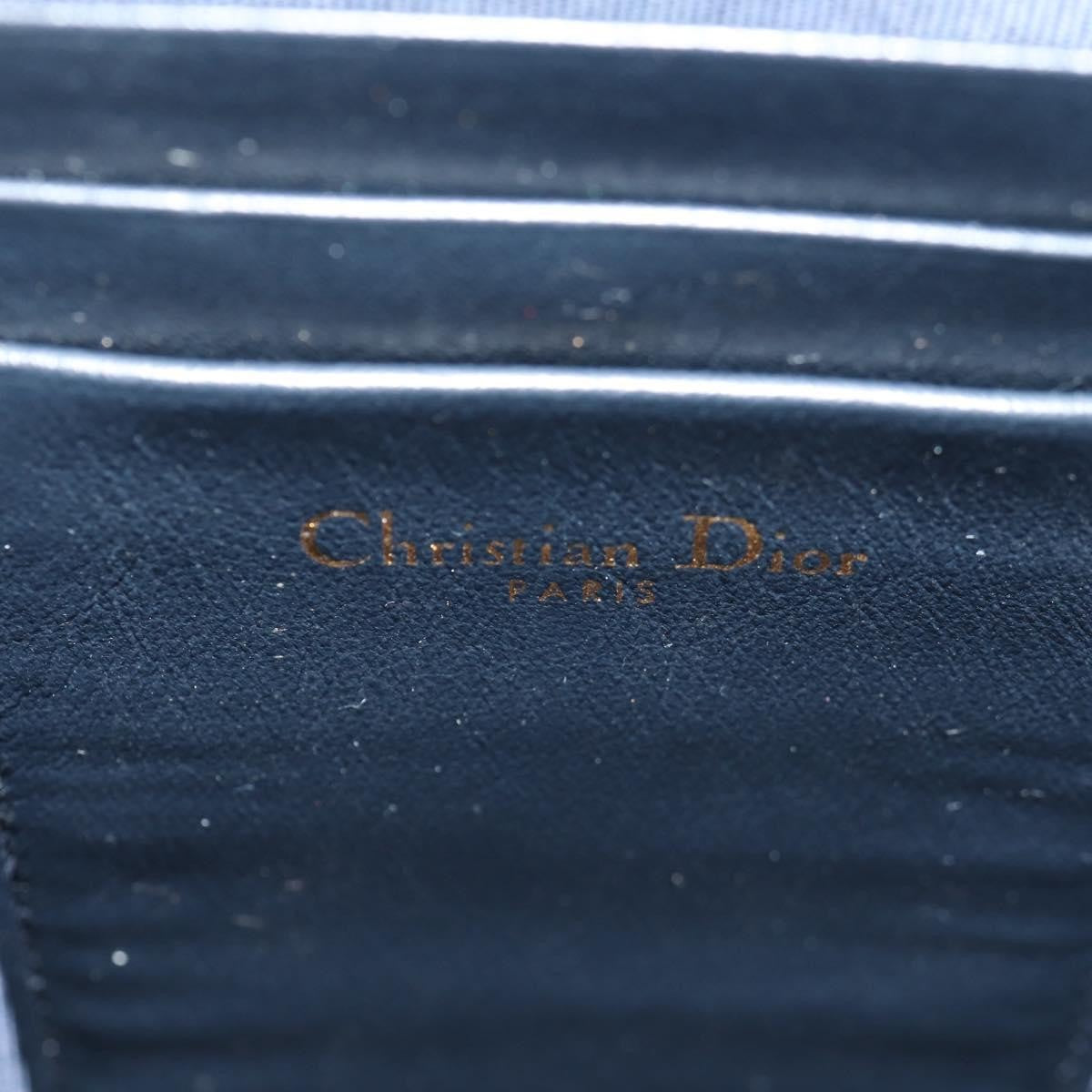 Christian Dior 30 Montaigne Phone Holder on Chain Oblique Canvas, NAVY, CANVAS, Clutche & pouche
