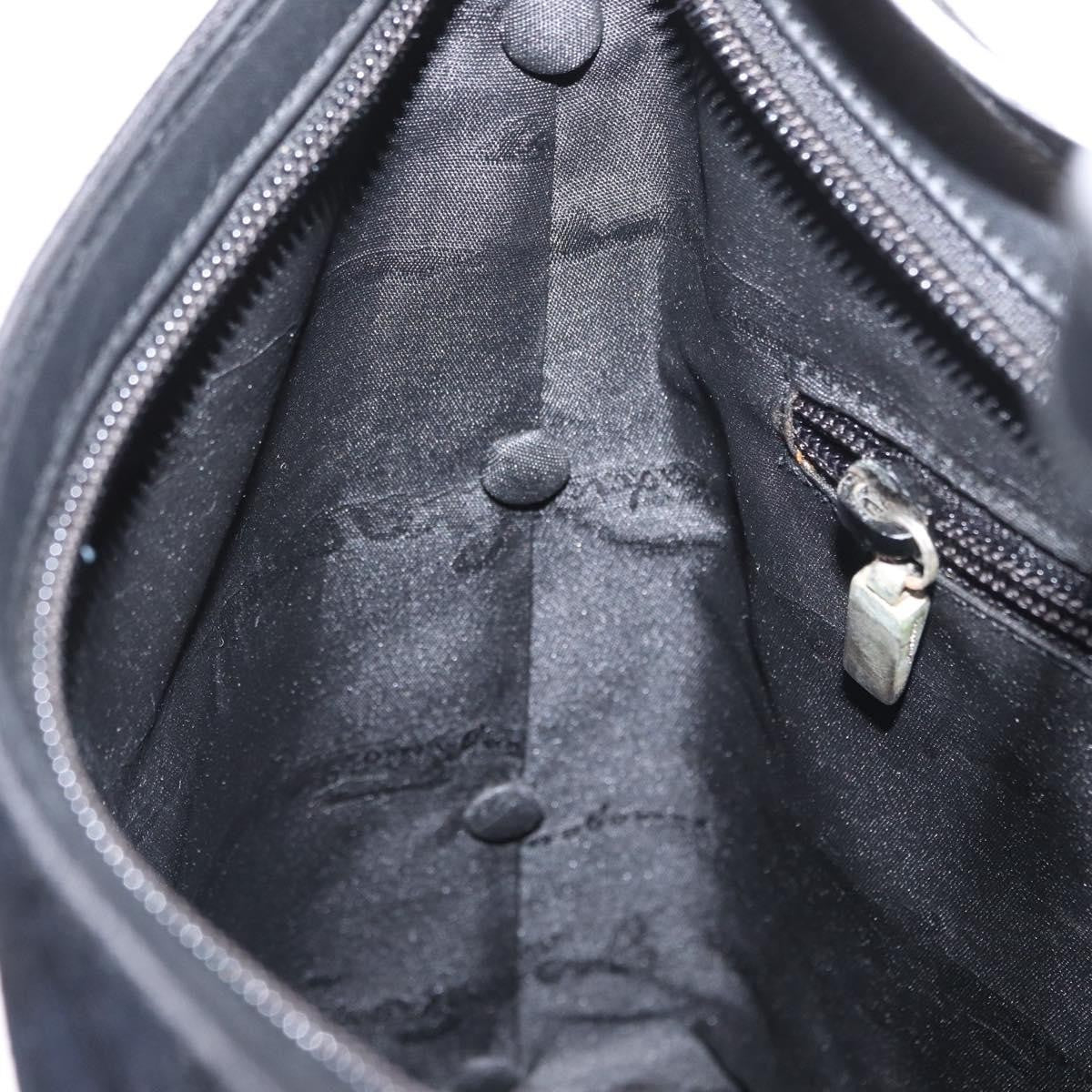 Salvatore Ferragamo Vintage Shoulder Bag Canvas, Black, Canvas, Shoulder Bag