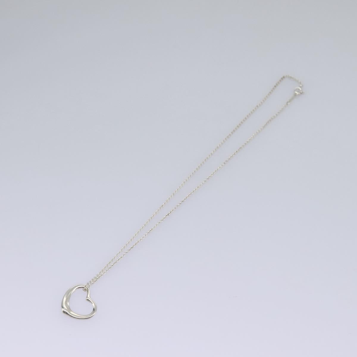 Tiffany & Co. Elsa Peretti Open Heart Pendant Necklace Sterling Silver, SILVER, SILVER, Necklace