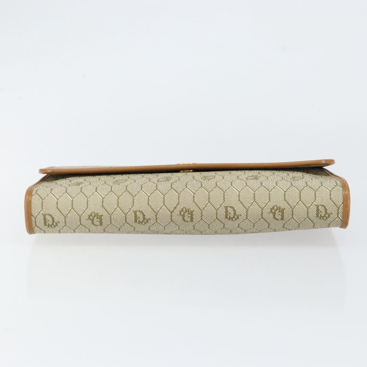 Christian Dior Vintage Honeycomb chain Canvas, BEIGE, CANVAS, Shoulder bag