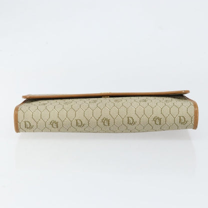 Christian Dior Vintage Honeycomb chain Canvas, BEIGE, CANVAS, Shoulder bag