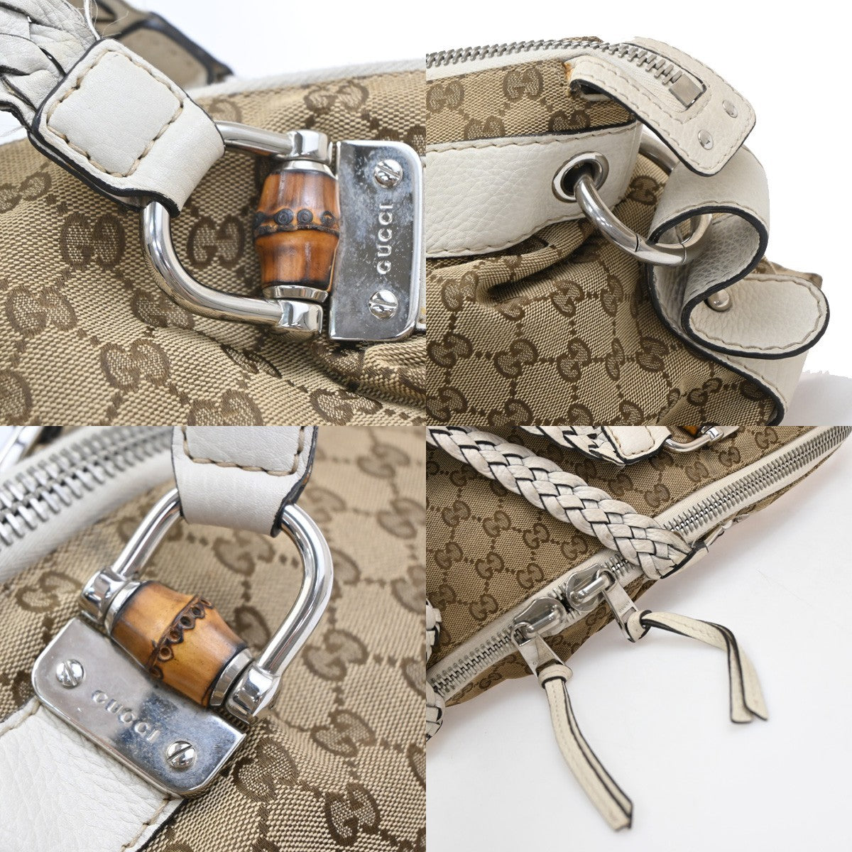 Gucci Bamboo Bar Shoulder Bag GG Canvas, BROWN, CANVAS, Shoulder bag