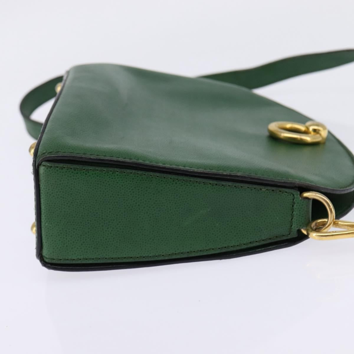 Celine Shoulder Bag Leather, GREEN, LEATHER, Shoulder bag