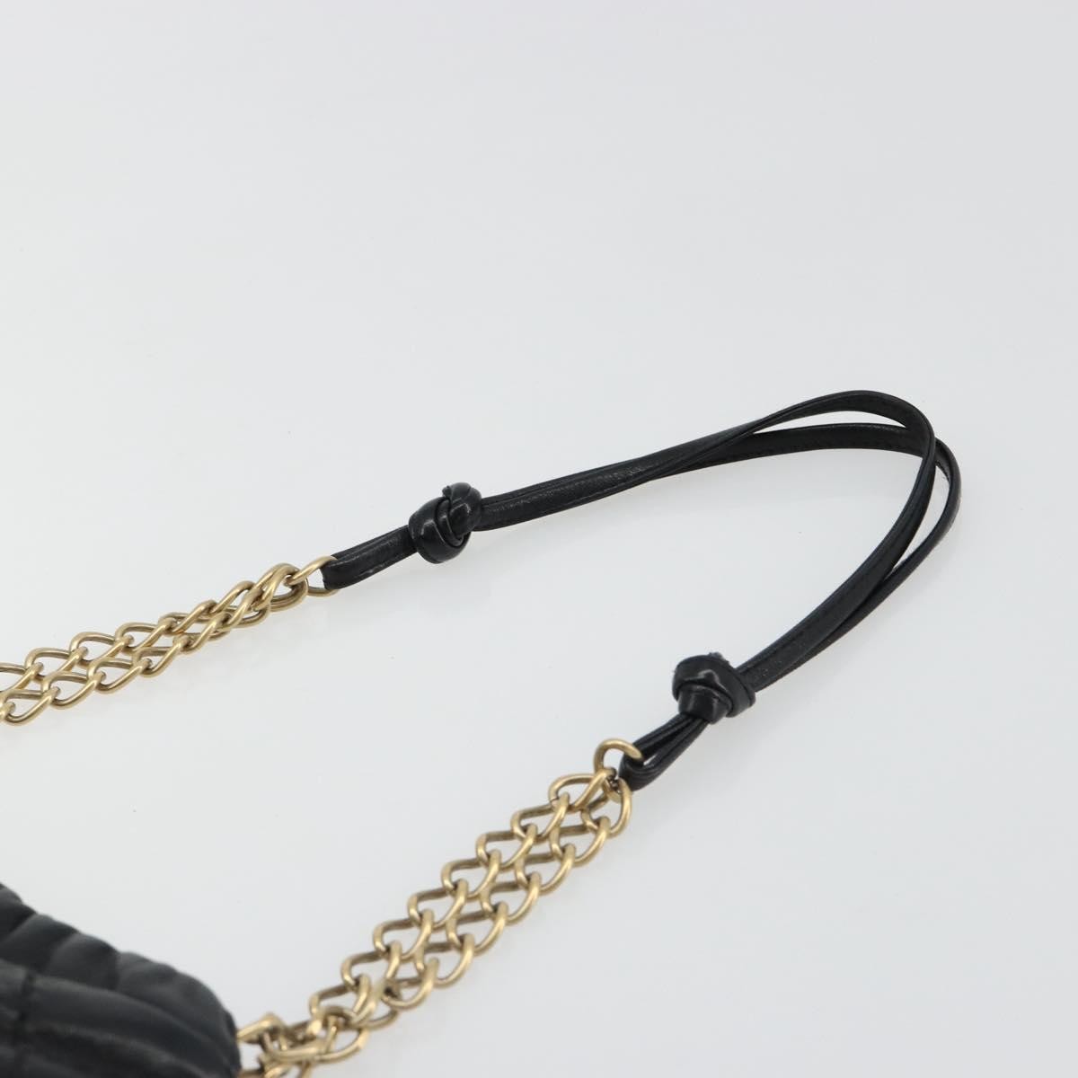Chanel Chain Tote Leather, Black, Leather, Shoulder Bag