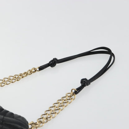 Chanel Chain Tote Leather, Black, Leather, Shoulder Bag