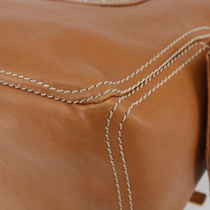 Celine Boogie Satchel Leather, BEIGE, LEATHER, Handbag