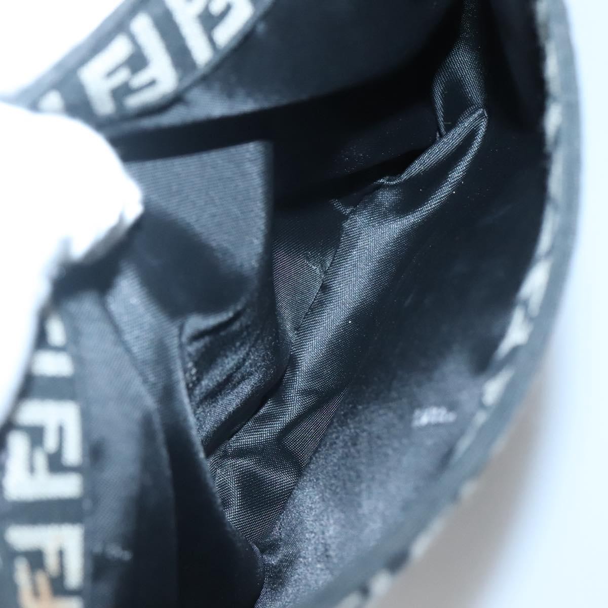 Fendi Buckle Flap Shoulder Bag Zucchino canvas, BLACK, CANVAS, Shoulder bag