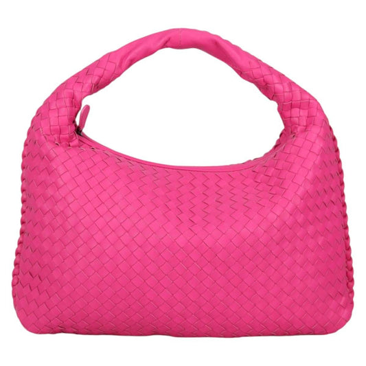 Bottega Veneta Veneta Hobo Intrecciato Nappa, PINK, LEATHER, Handbag