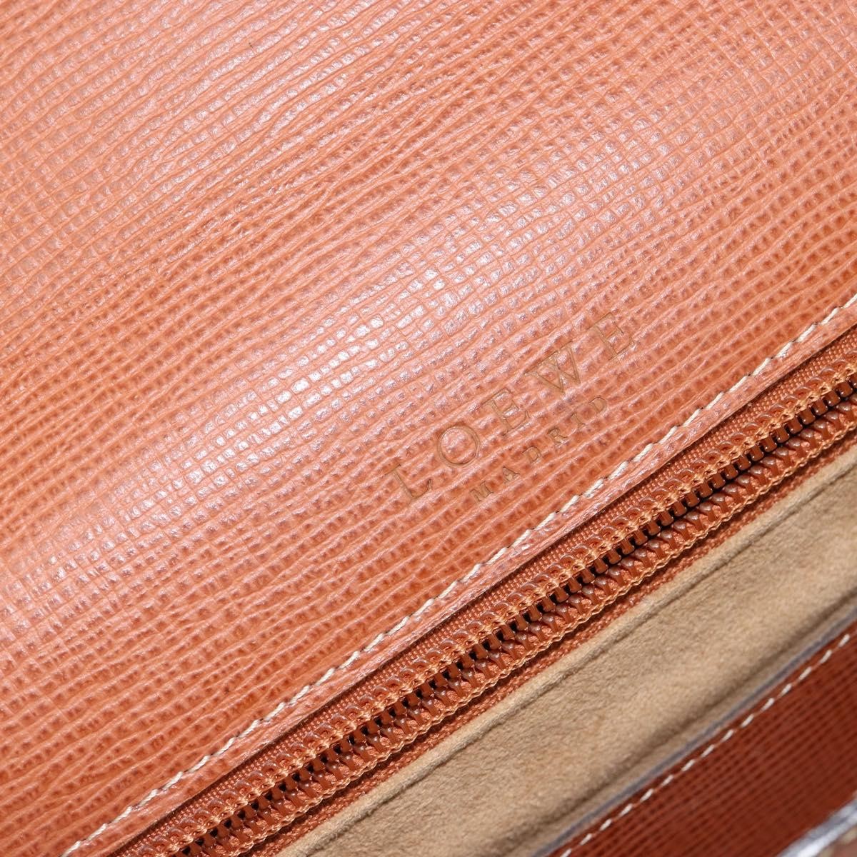 Loewe Anagram Clutch Bag Leather, BROWN, LEATHER, Clutche & pouche