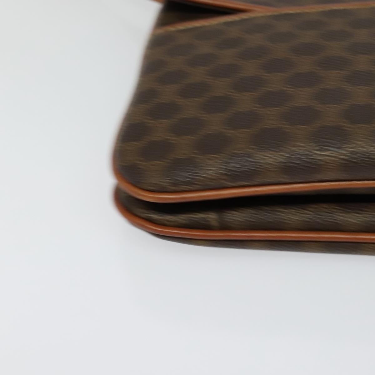 Celine Macadam Shoulder Bag PVC Leather, BROWN, CANVAS, Shoulder bag