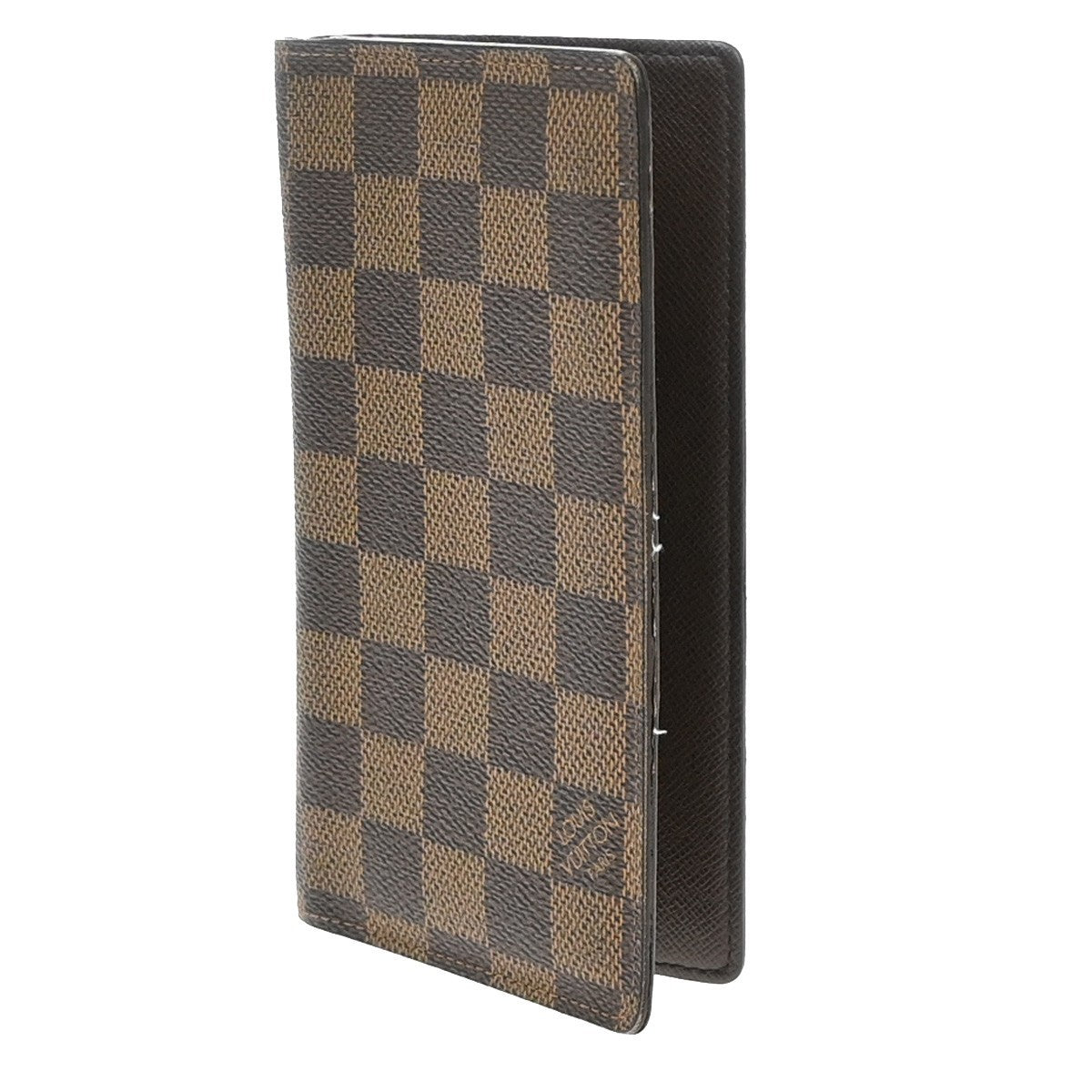 Louis Vuitton Checkbook Cover Damier, BROWN, CANVAS, Wallets