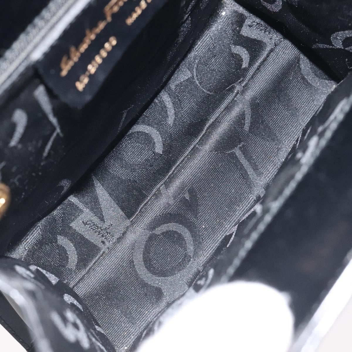 Salvatore Ferragamo Gancini handbag Patent leather, BLACK, PATENT_LEATHER, Handbag