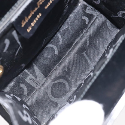 Salvatore Ferragamo Gancini handbag Patent leather, BLACK, PATENT_LEATHER, Handbag