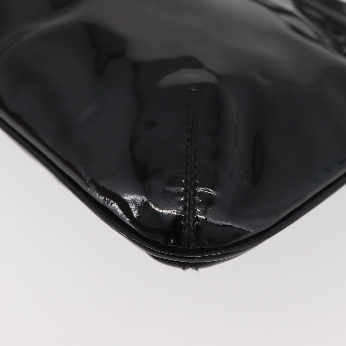 Salvatore Ferragamo Gancini Shoulder Bag Patent Leather, Black, Patent Leather, Shoulder Bag