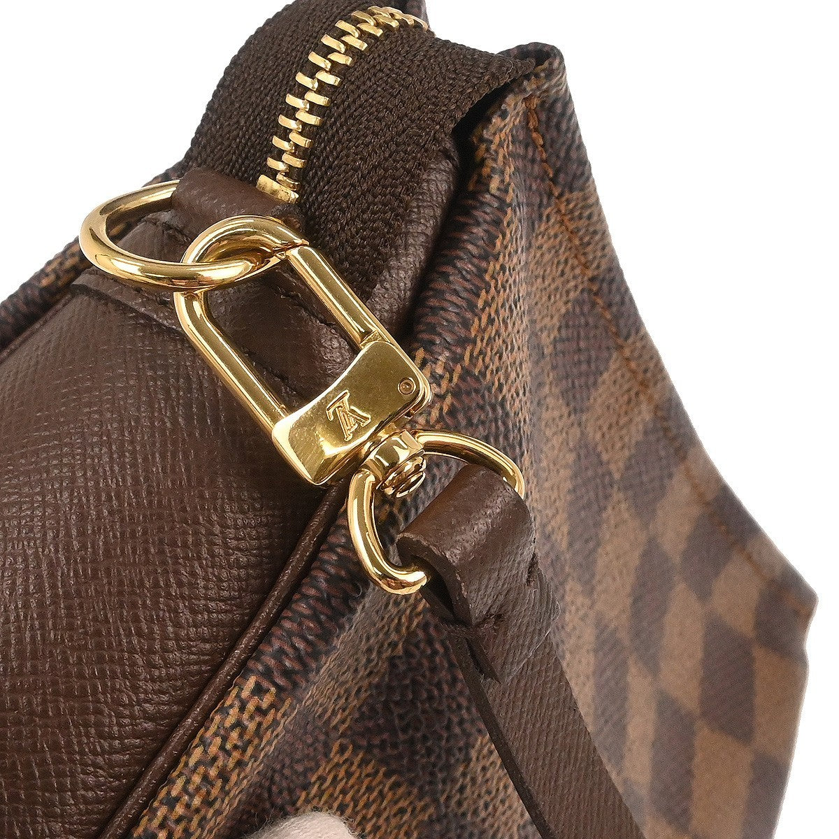 Louis Vuitton Trousse Make Up Bag Damier, Brown, Canvas, Shoulder Bag