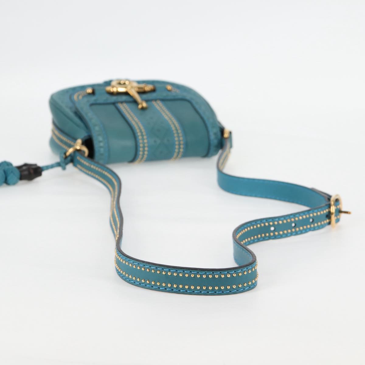 Gucci Snaffle Bit Crossbody Bag Leather, BLUE, LEATHER, Crossbody bag
