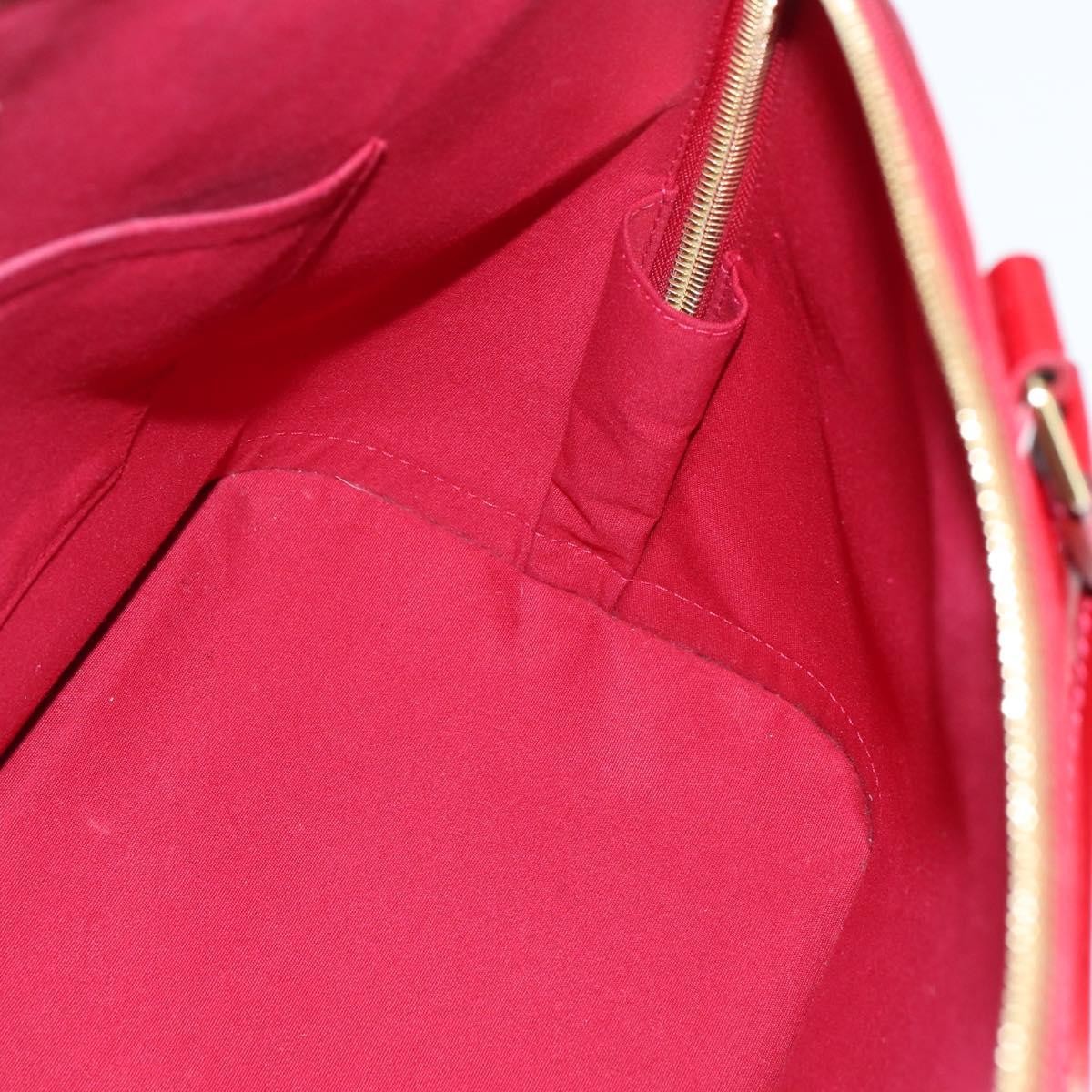 Louis Vuitton Alma Handbag Monogram Vernis, RED, PATENT_LEATHER, Handbag
