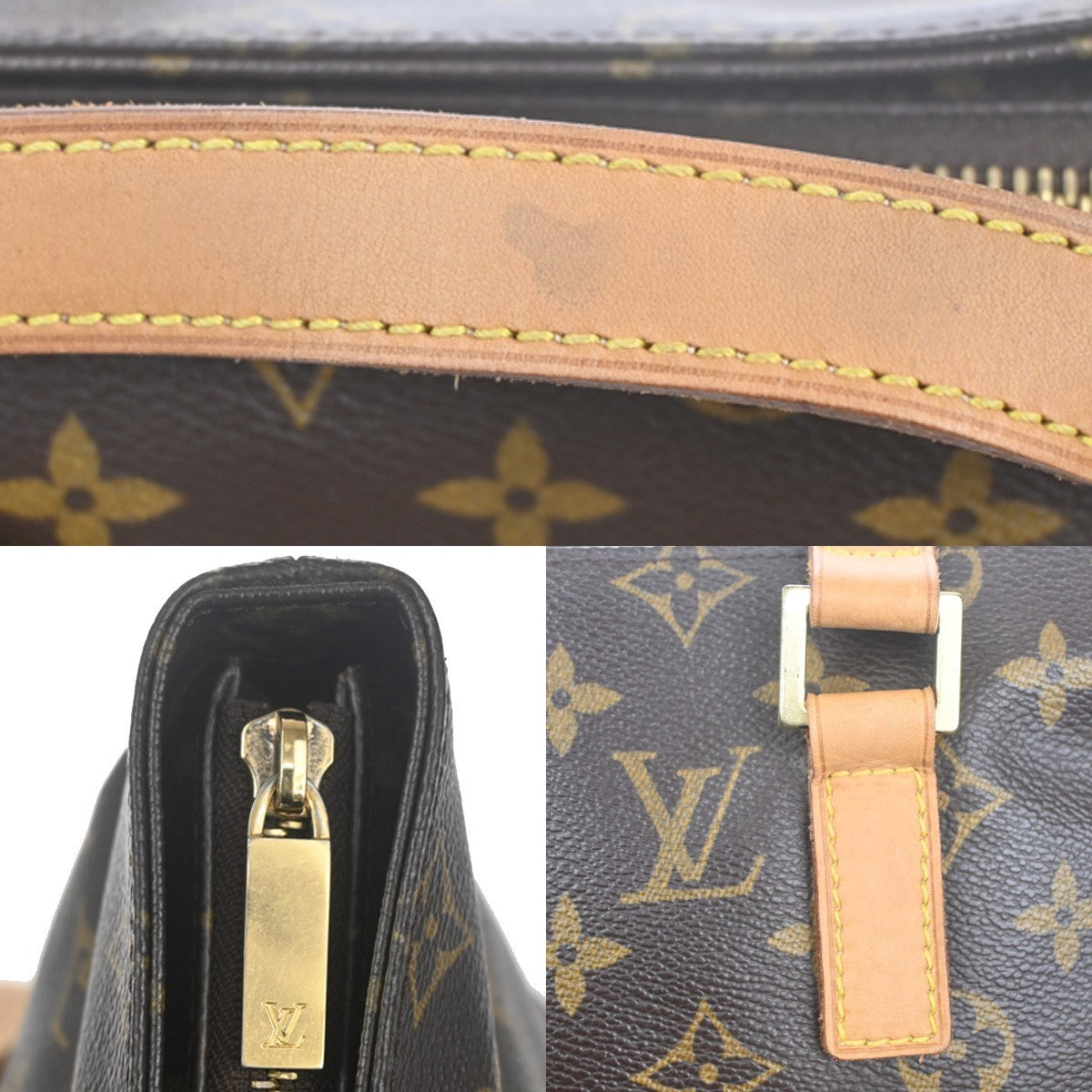 Louis Vuitton Cabas Piano Monogram Canvas, BROWN, LEATHER, Shoulder bag